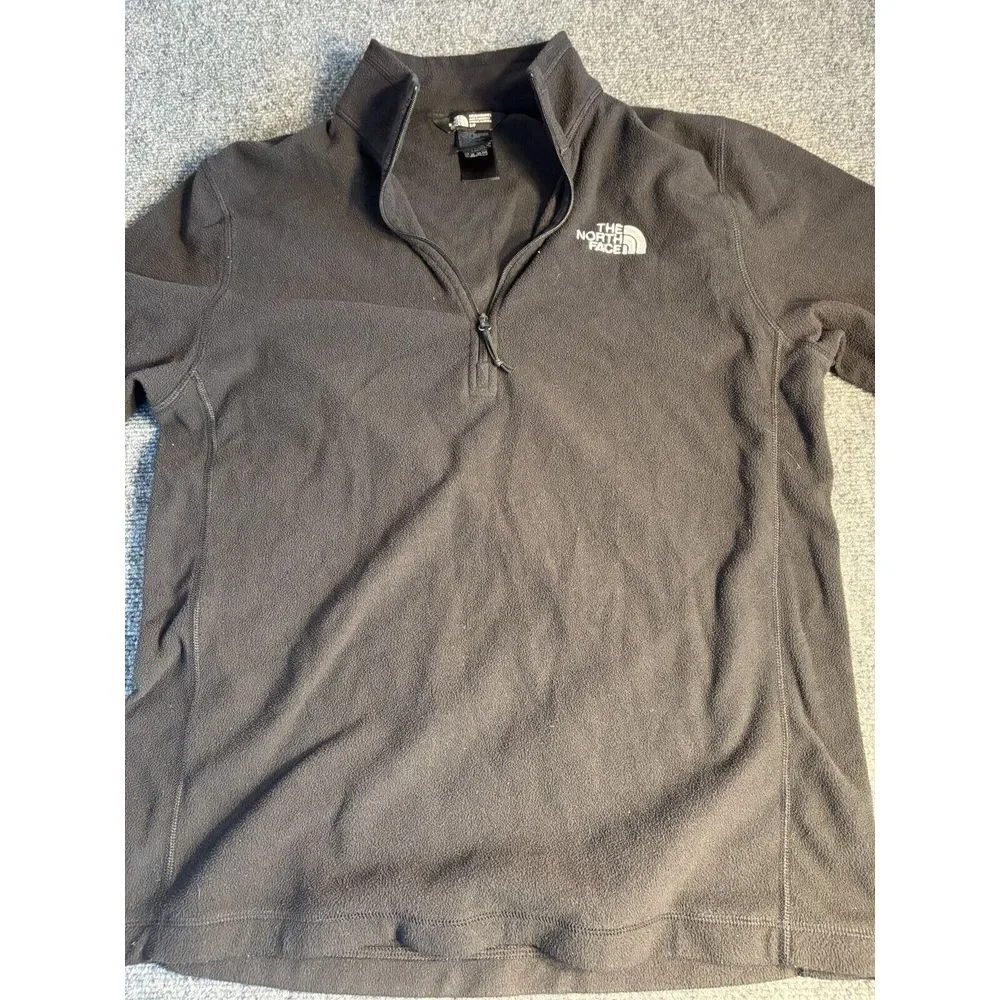 The North Face Sweatshirt Men's S Black Fleece Polyester Long Sleeve Quarter Zip